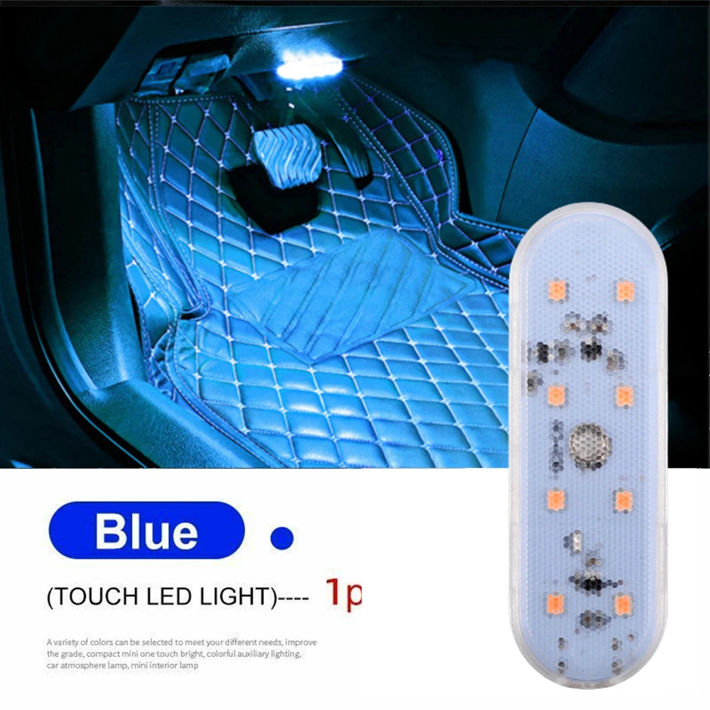Car Interior Light LED Car Proof Touch Flash Light Door Magnet Touch Light USB Chargeable Battery Car Motorhome Ceiling Lamps