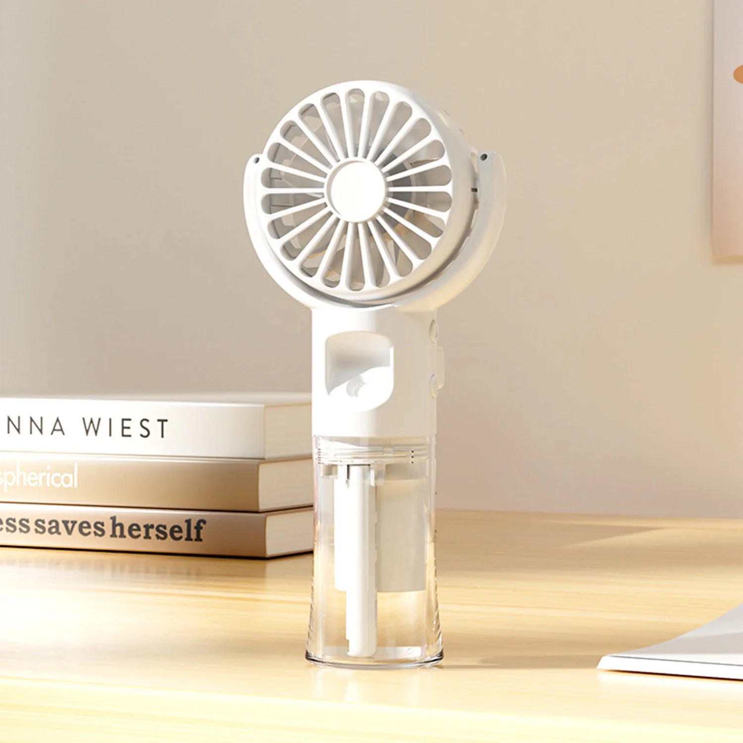 Portable Handheld Spray Fan Mini Humidifier Misting Fan 3 Speeds Powerful Wind USB Rechargeable Water Mist Fan Outdoor Small Fan