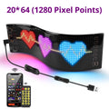 16x96 LEDs Matrix Pixel Panel,Scrolling Bright Advertising LED Signs Lights,USB Flexible 5V LED Car Sign Bluetooth App Control