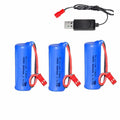 18500 Lithium-Ion Rechargeable Battery 3.7V 2000mAh For Speakers, Radios, LED Lights, Toys Parts With SM/JST-2P USB Charger