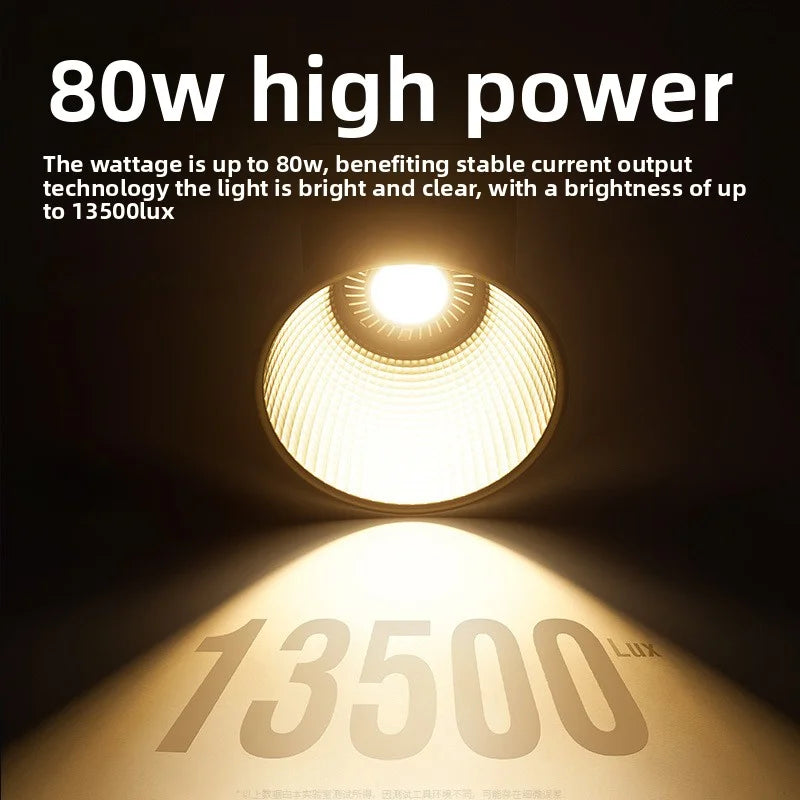 ZU80 High-Power COB Fill Light Photography Light Handheld Filming Lamp 2500-6500K Adjustable Live Streaming Shooting Lamps