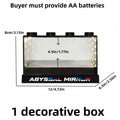 2026 New Car Model Display Box with Deep Mirror 3D Visual LED Sound Control Light Car Model Collection Box