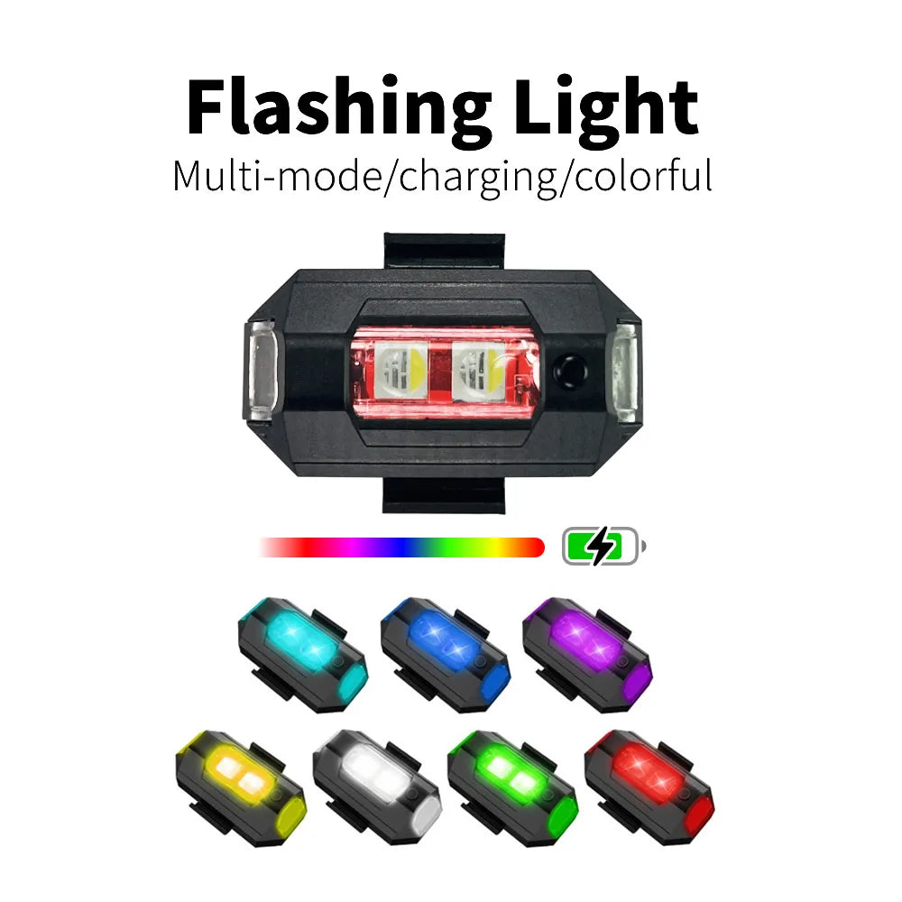 light Up the Night RGB LED Aircraft Strobe Lights for Motorcycles,Airplanes & Helicopters,Car. Control Color easy, recharg