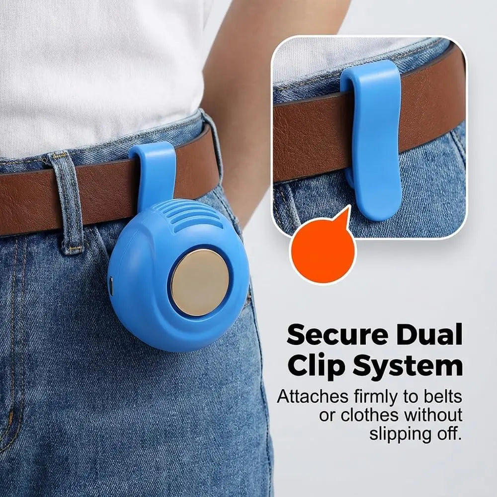 Clip-on Bladeless Ventilator – Stil, oplaadbaar, 3 standen