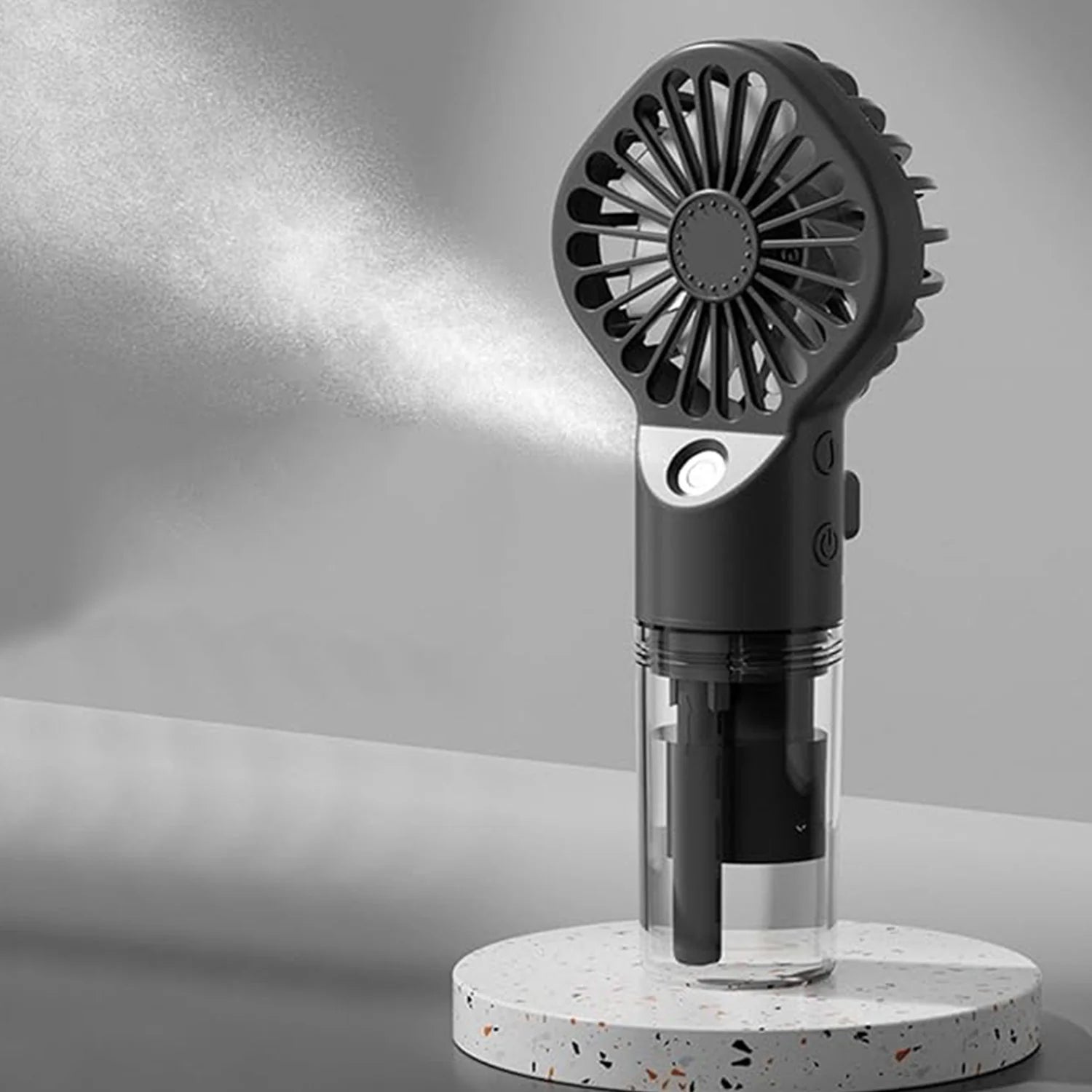 Portable Handheld Spray Fan Mini Humidifier Misting Fan 3 Speeds Powerful Wind USB Rechargeable Water Mist Fan Outdoor Small Fan