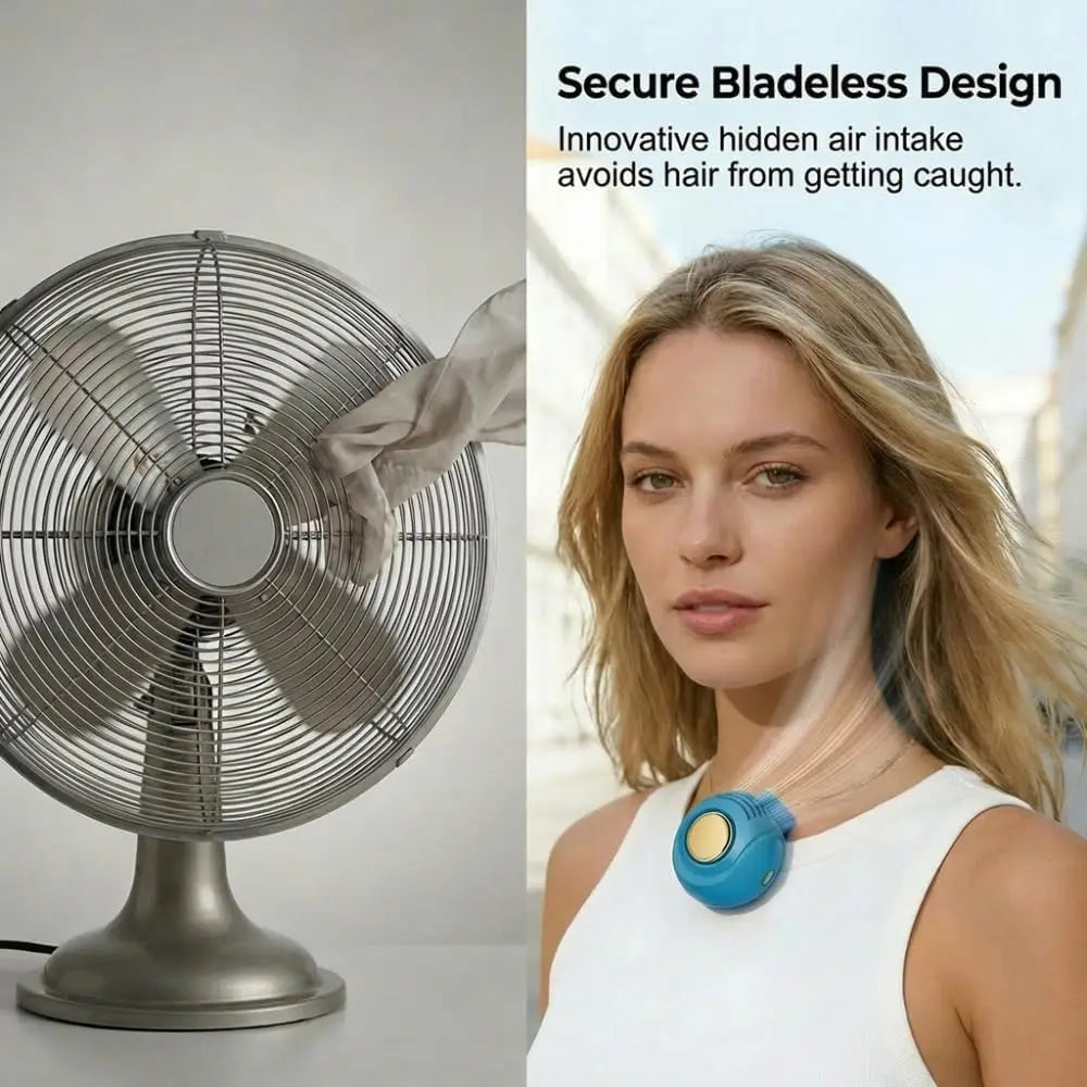 Clip-on Bladeless Ventilator – Stil, oplaadbaar, 3 standen