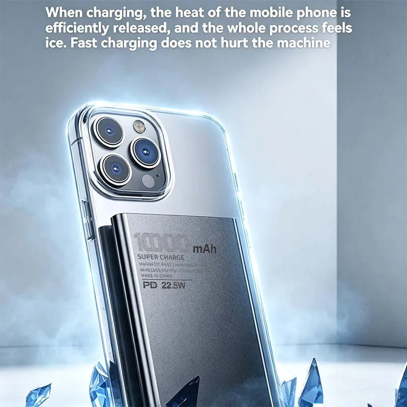 10000mAh Ultra Thin Magnetic Portable Power Bank, PD 20W Dual Fast Charging External Battery Pack Compatible with iPhone