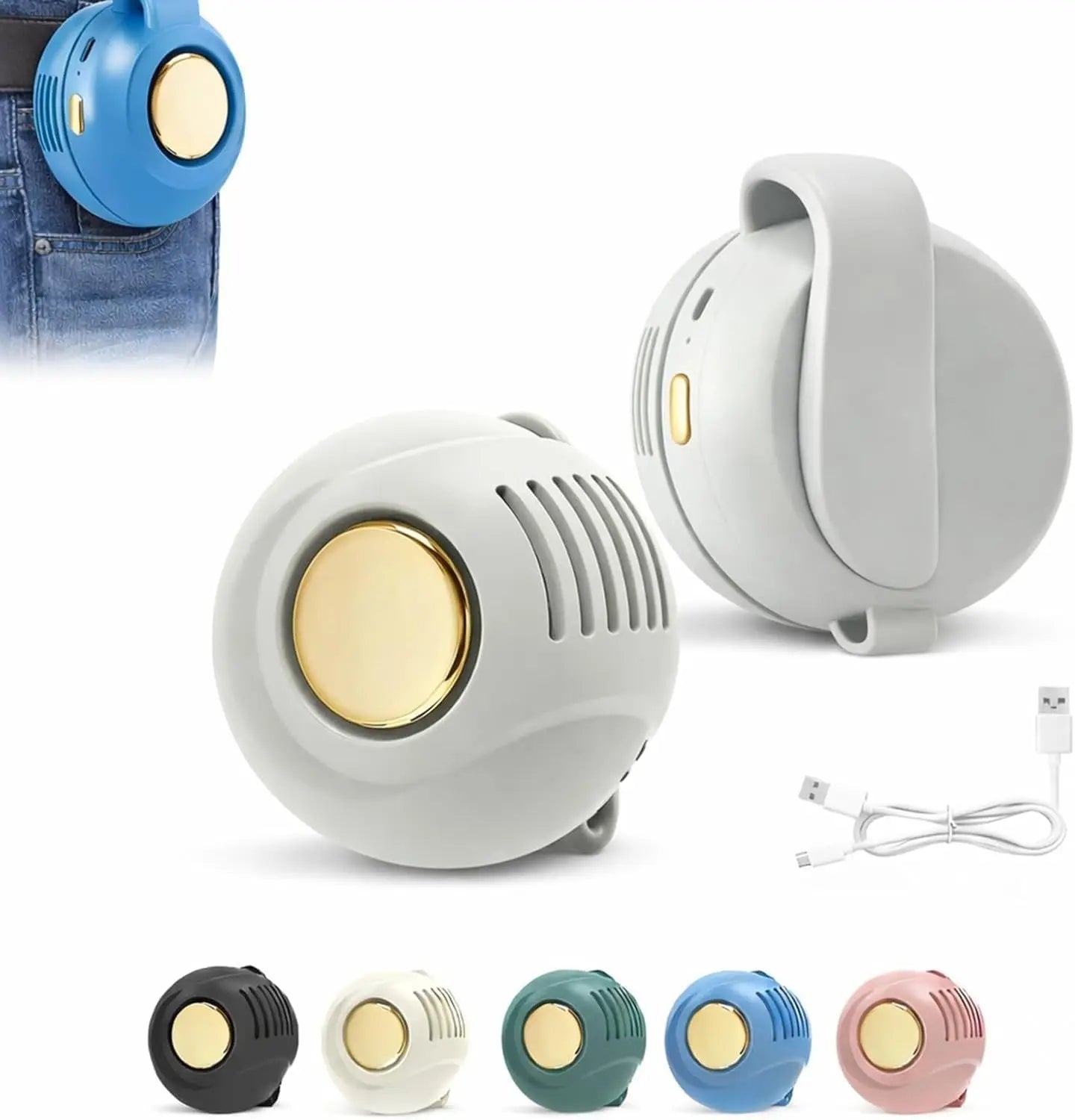 Clip-on Bladeless Ventilator – Stil, oplaadbaar, 3 standen