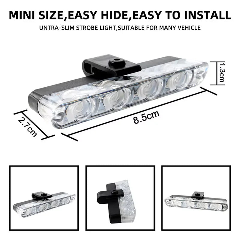 Car Front Grille Strobe Police Lights 4 In 1 Red Blue Flash Warning Emergency Lamp With Wireless Remote Control for Truck Van