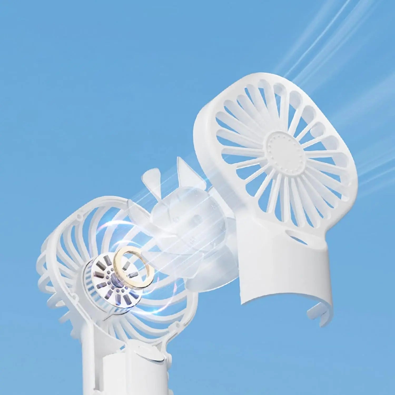 Portable Handheld Spray Fan Mini Humidifier Misting Fan 3 Speeds Powerful Wind USB Rechargeable Water Mist Fan Outdoor Small Fan