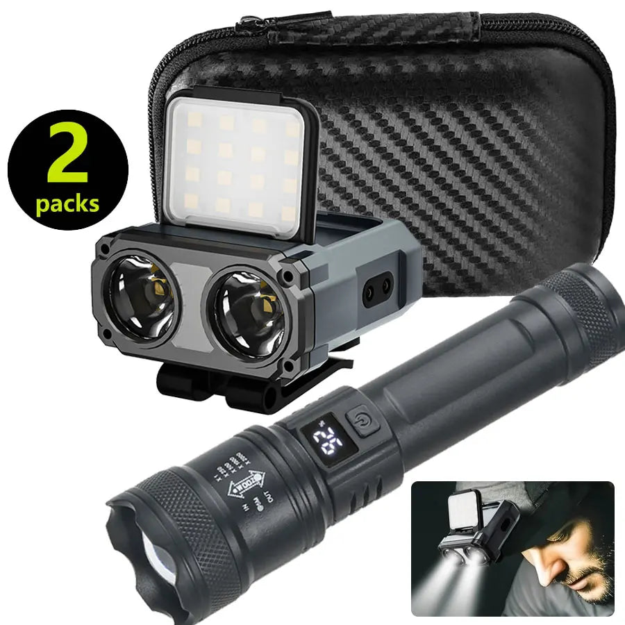 Ultra Bright Mini Rechargeable Head Lamp/Portable LED Flashlight Waterproof Sensor Hat Light Headlamp for Fishing Camp Outdoor