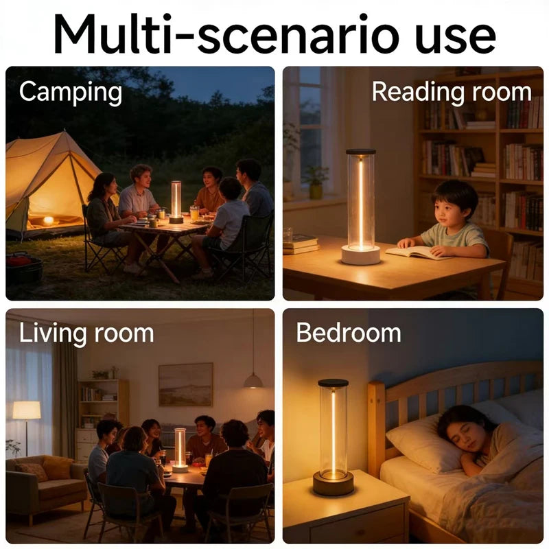 Wireless Portable LED Desk Lamp, Rechargeable Design, Magnetic Desk Lamp, With Touch Sensor, Three-Level Dimming For Bedroom