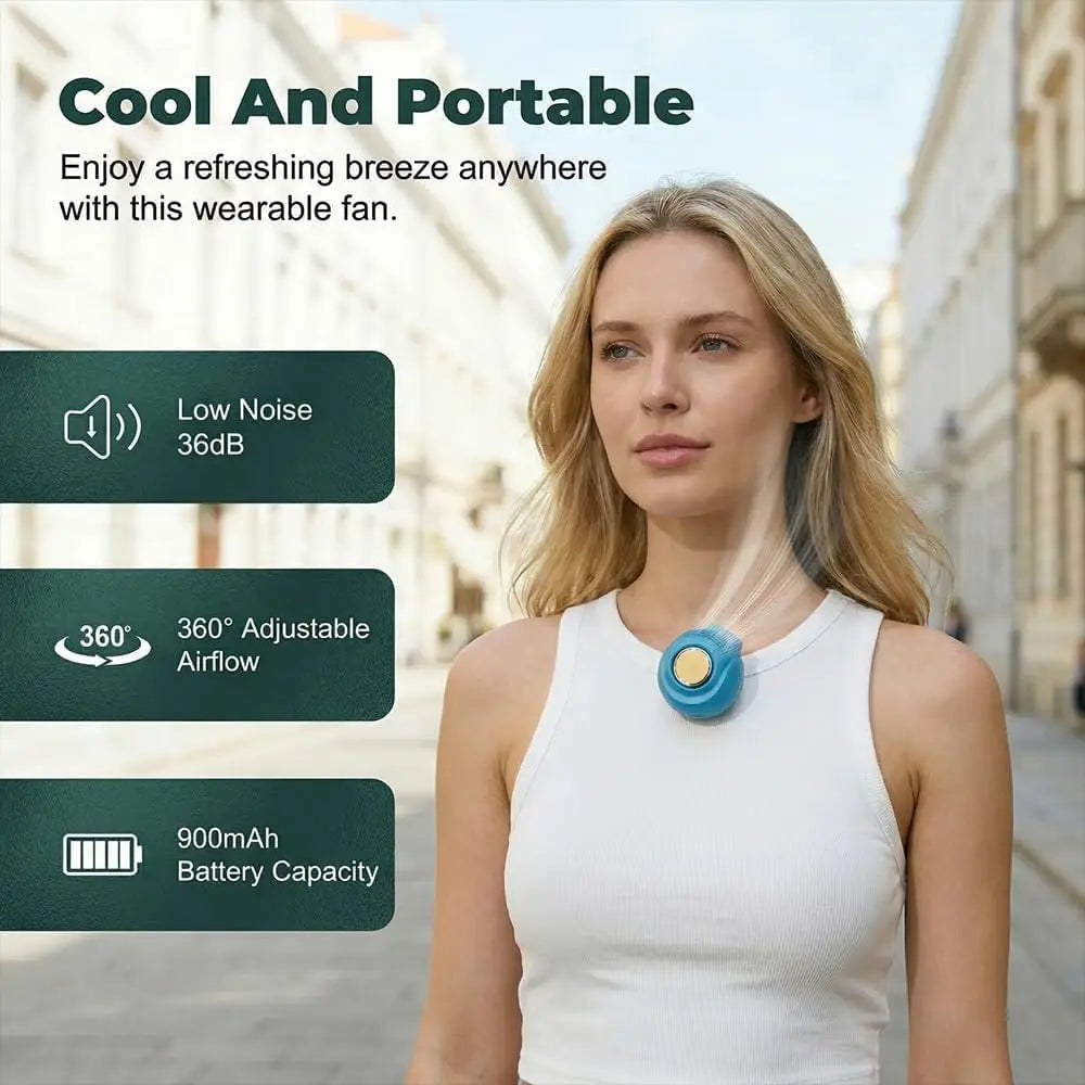 Clip-on Bladeless Ventilator – Stil, oplaadbaar, 3 standen