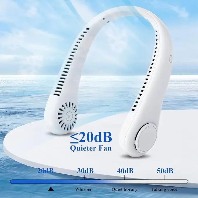 Wholesale Outdoor Sports Neck Fan USB Hanging Neck Fan Rechargeable Mini Portable Cooling Neck Fan