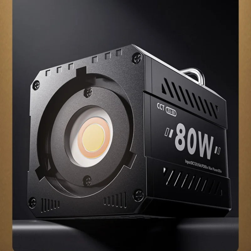 ZU80 High-Power COB Fill Light Photography Light Handheld Filming Lamp 2500-6500K Adjustable Live Streaming Shooting Lamps