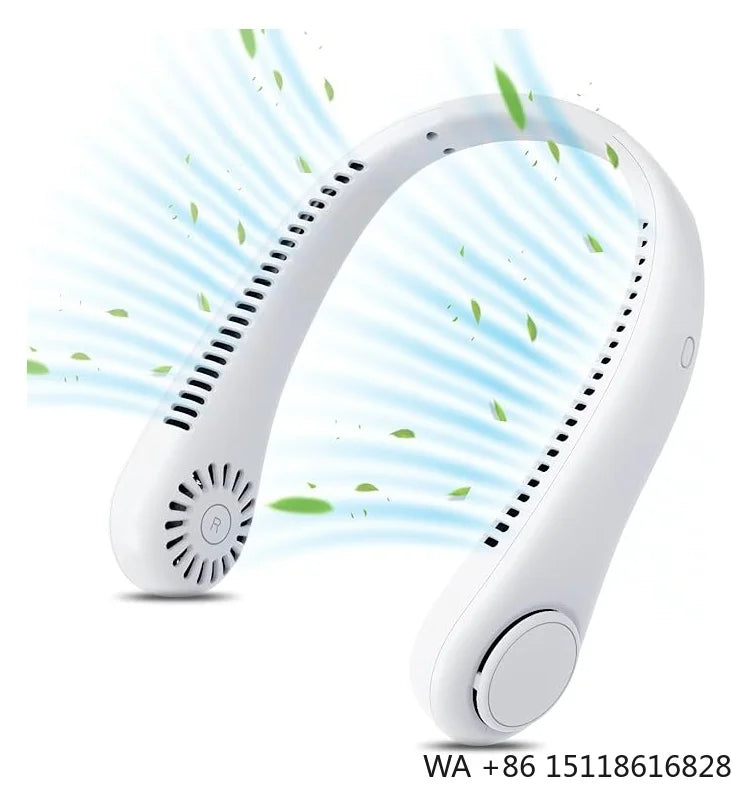 Wholesale Outdoor Sports Neck Fan USB Hanging Neck Fan Rechargeable Mini Portable Cooling Neck Fan