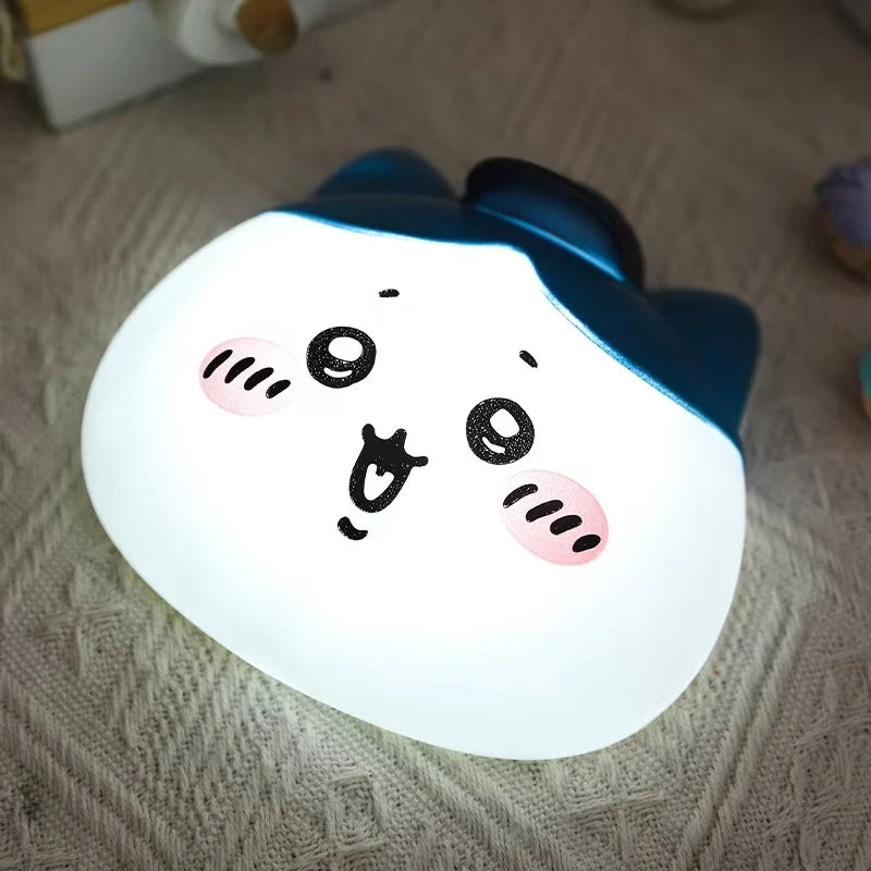 jiyi Cute Cartoon Tap Light Hachiware Usagi Night Lamp 3-Level Dimmable LED Touch Sensor Adorable Fun Gift Kids Room Decor