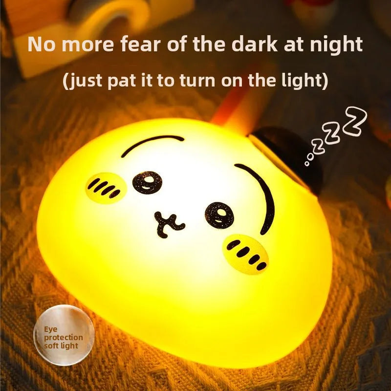 jiyi Cute Cartoon Tap Light Hachiware Usagi Night Lamp 3-Level Dimmable LED Touch Sensor Adorable Fun Gift Kids Room Decor