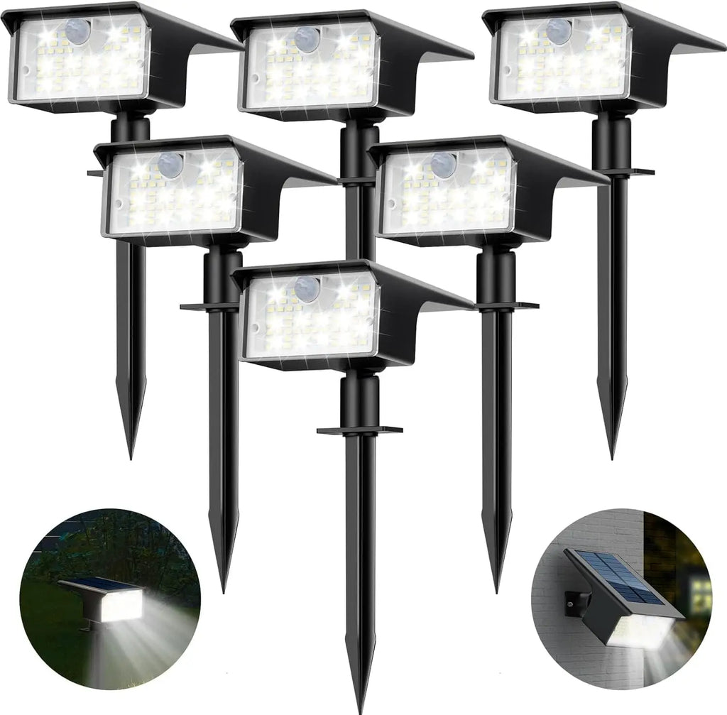 Solar Spot Lights Outdoor Motion Sensor, [62 LED]3 Modes Solar Landscape Spotlights Outdoor Waterproof,  for Yard Garden Patio