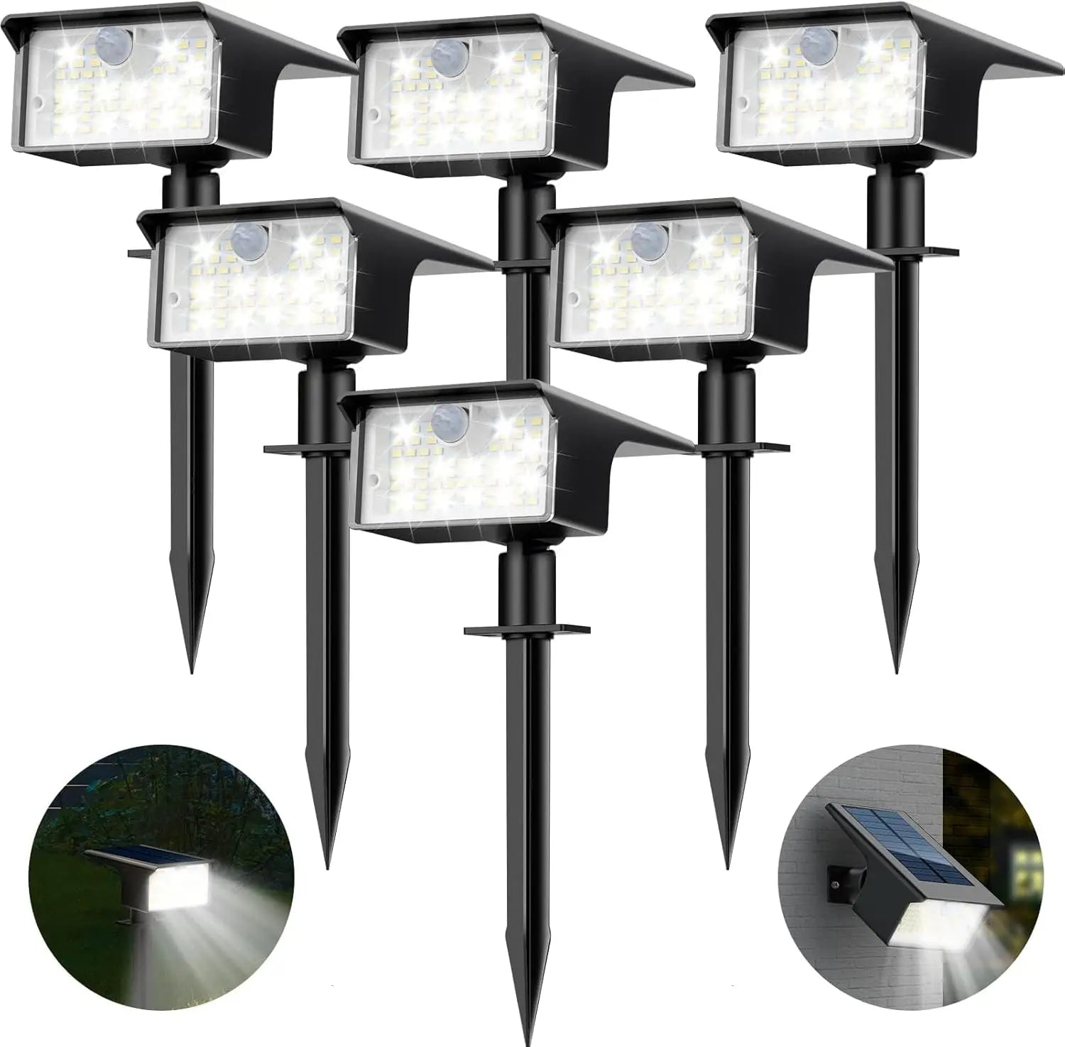 Solar Spot Lights Outdoor Motion Sensor, [62 LED]3 Modes Solar Landscape Spotlights Outdoor Waterproof,  for Yard Garden Patio