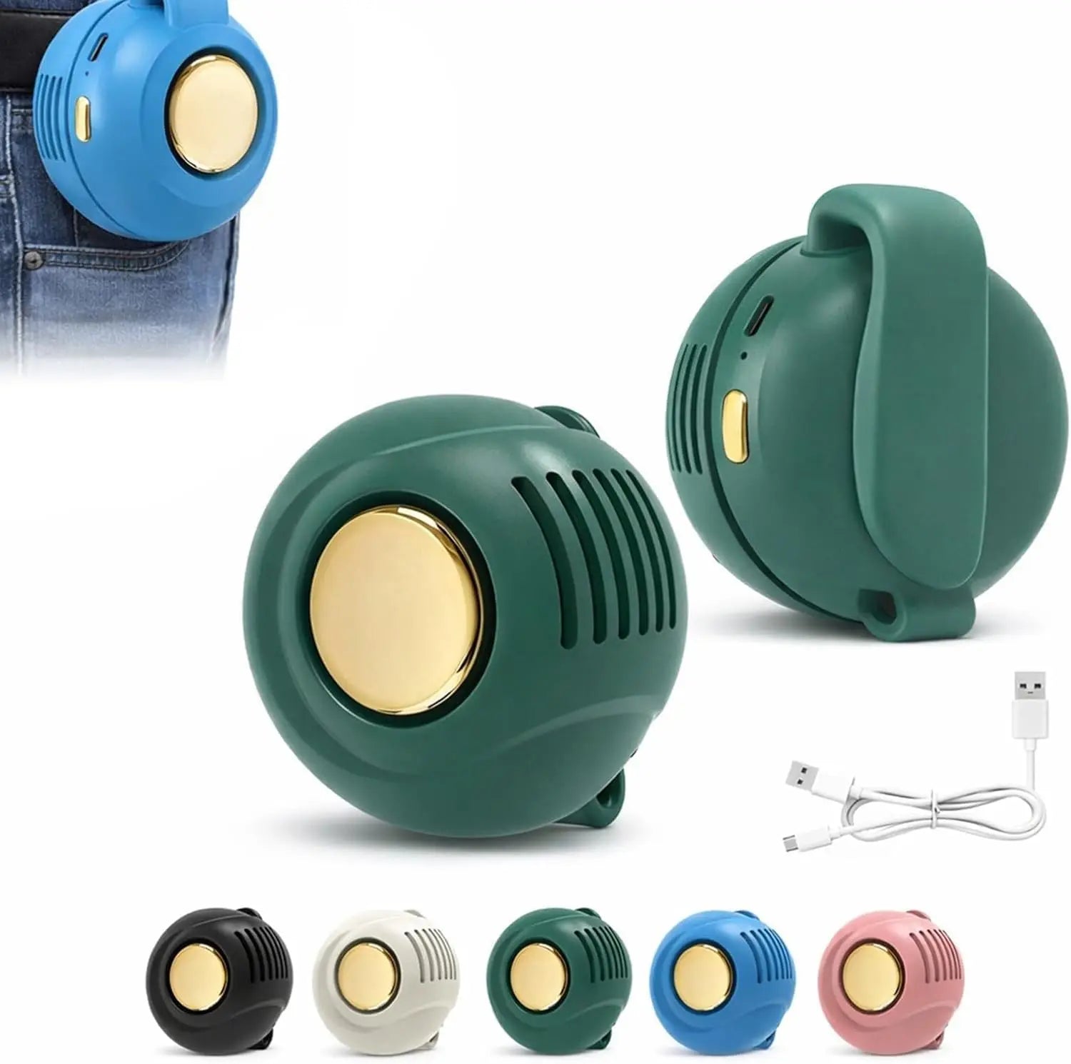 Clip-on Bladeless Ventilator – Stil, oplaadbaar, 3 standen