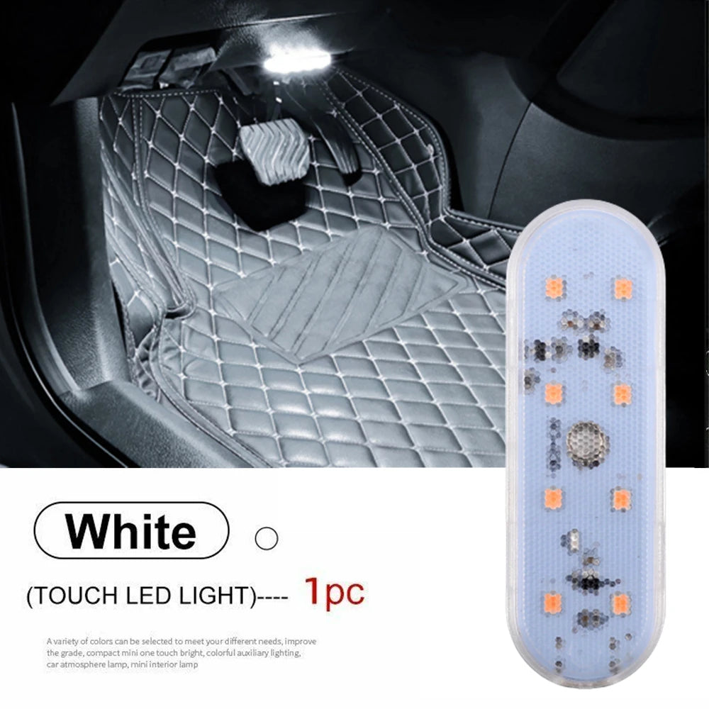 Car Interior Light LED Car Proof Touch Flash Light Door Magnet Touch Light USB Chargeable Battery Car Motorhome Ceiling Lamps