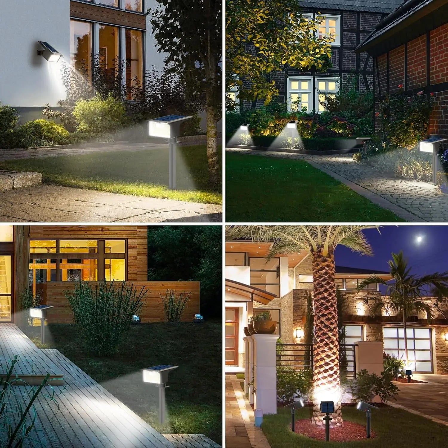 Solar Spot Lights Outdoor Motion Sensor, [62 LED]3 Modes Solar Landscape Spotlights Outdoor Waterproof,  for Yard Garden Patio