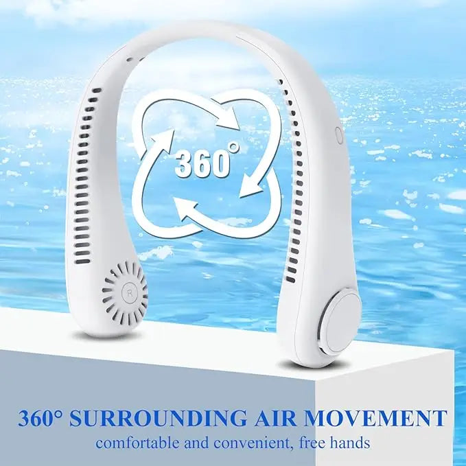 Wholesale Outdoor Sports Neck Fan USB Hanging Neck Fan Rechargeable Mini Portable Cooling Neck Fan